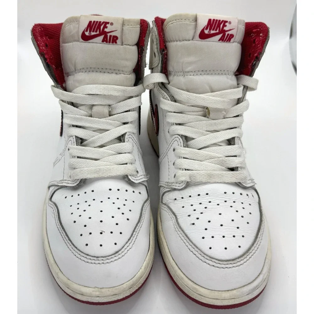 Nike Air Jordan 1 Retro High OG Metallic Red Wht 2017 Sz GS 5Y W 6.5 575441-103